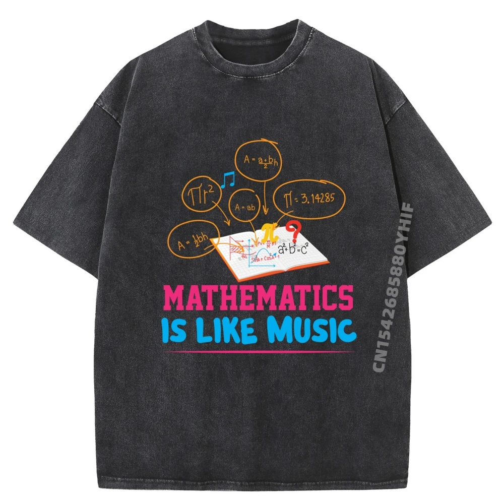 

Роскошная футболка «Математика как музыку», мужская модная стираная новинка, топы и футболки, графические футболки, повседневный дизайн