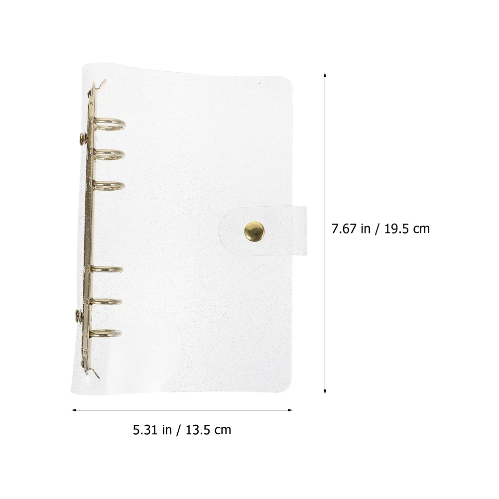 

2pcs Pvc Folder Clear Plastic Notebook Cover Office File Organizer Ring Binder Covers Document Folder Adjustable Notepad