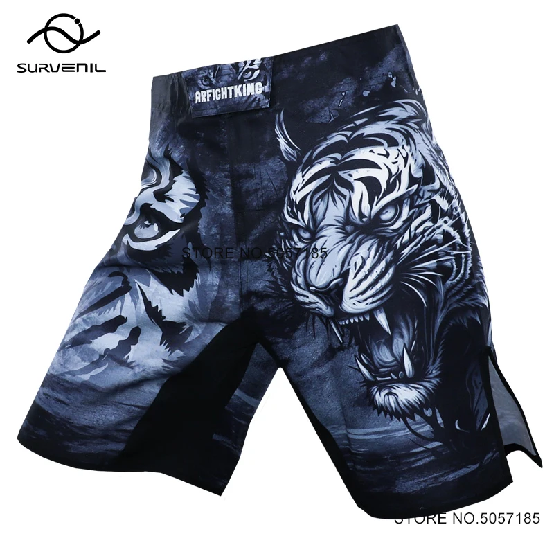 MMA Grappling Fight Shorts Kick Boxing Muay Thai BJJ Camo Tiger Pants Mixed Martial Arts Sanda Combat Wrestling Grappling Trunks