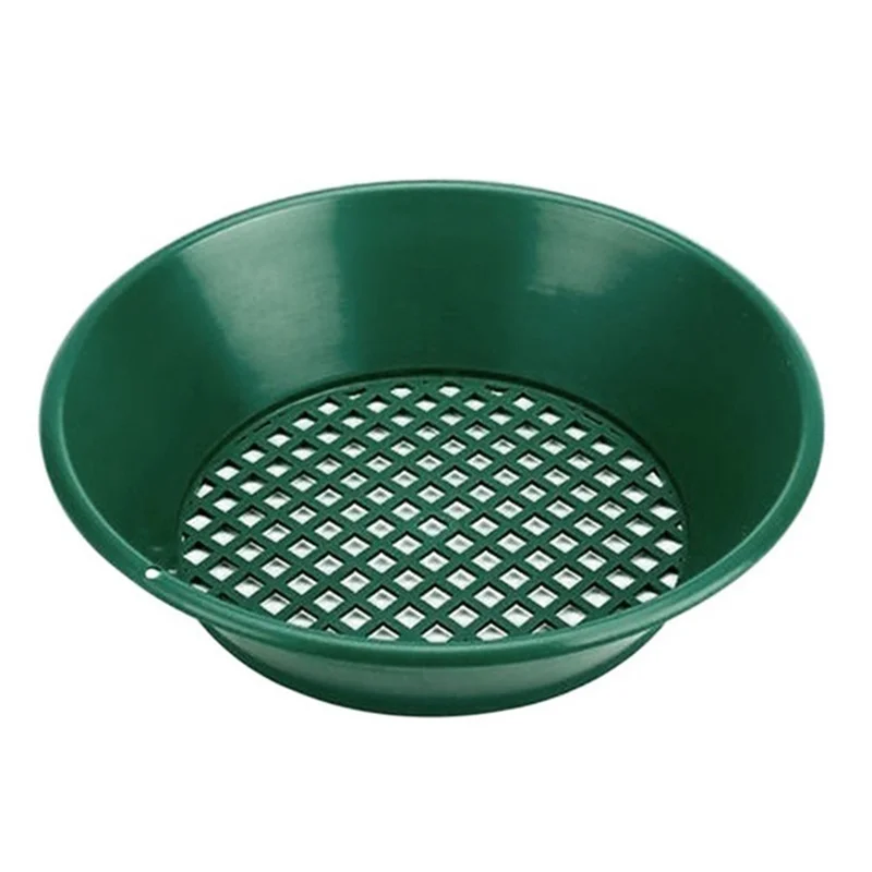 14Inch Washing Gold Panning Machine Screen Mining Screen Sieve Gold Pan Green Plastic Gold Screen