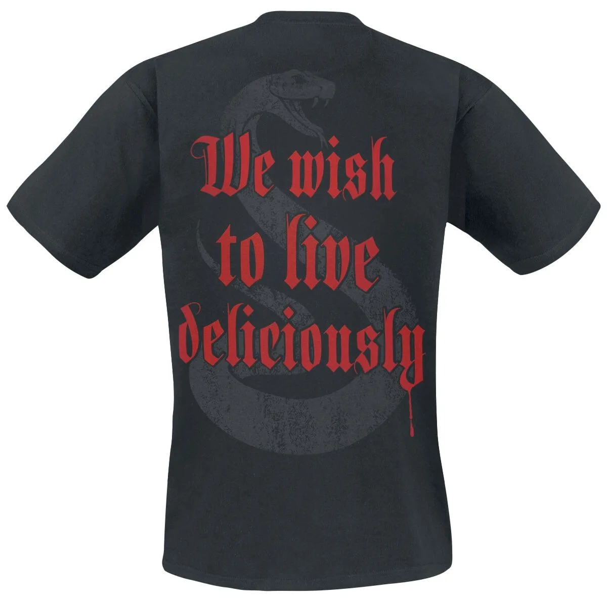 Cradle of Filth Twisted Angel & Deliciously Slogan Double-Sided Print Black Cotton T-shirt Men Metal Unisex Tee