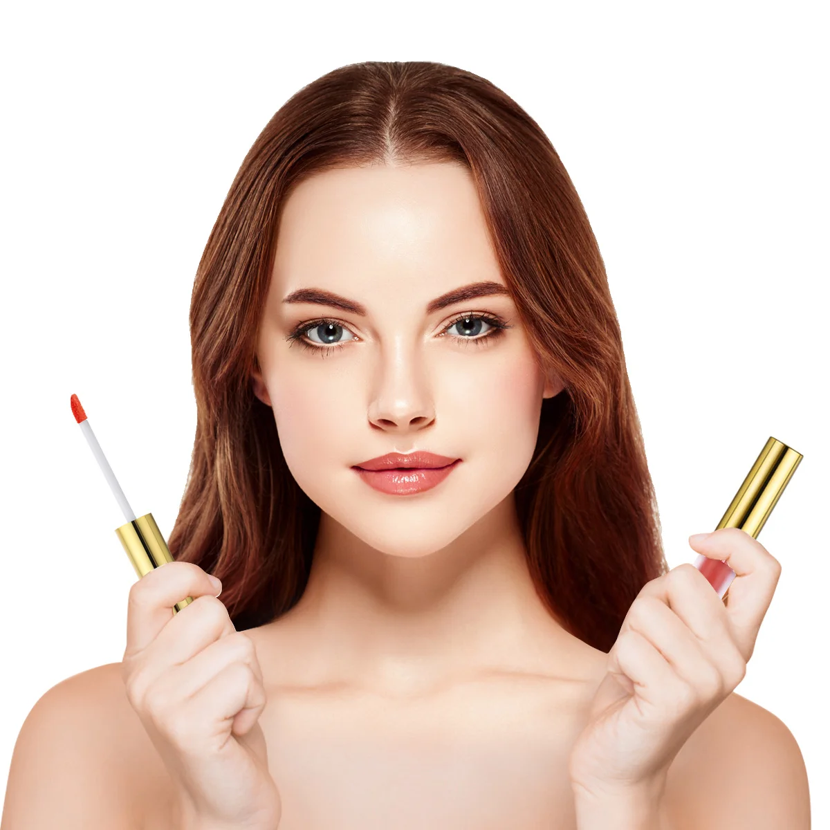 

10pcs Lip Gloss Empty Tube Circular Fashion Hygienic Durable Subpackaging Bottle Transparent Plastic Body Portable Travel Size