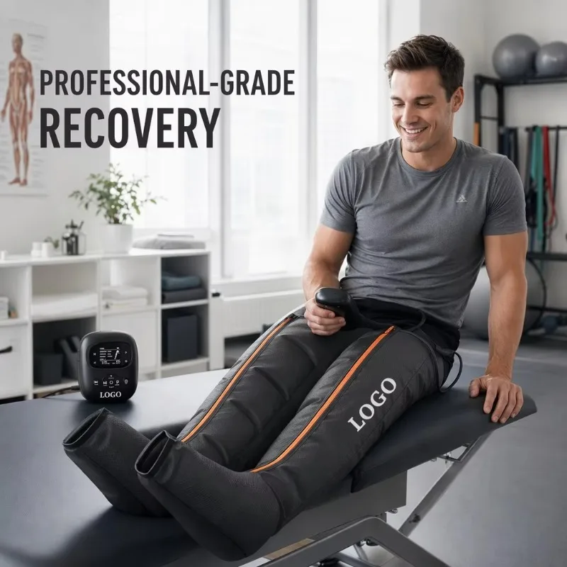 5-Chamber Sequential Pneumatic Air Compression Leg Recovery Boots Pressotherapy Lymphatic Drainage Massage System Wholesale