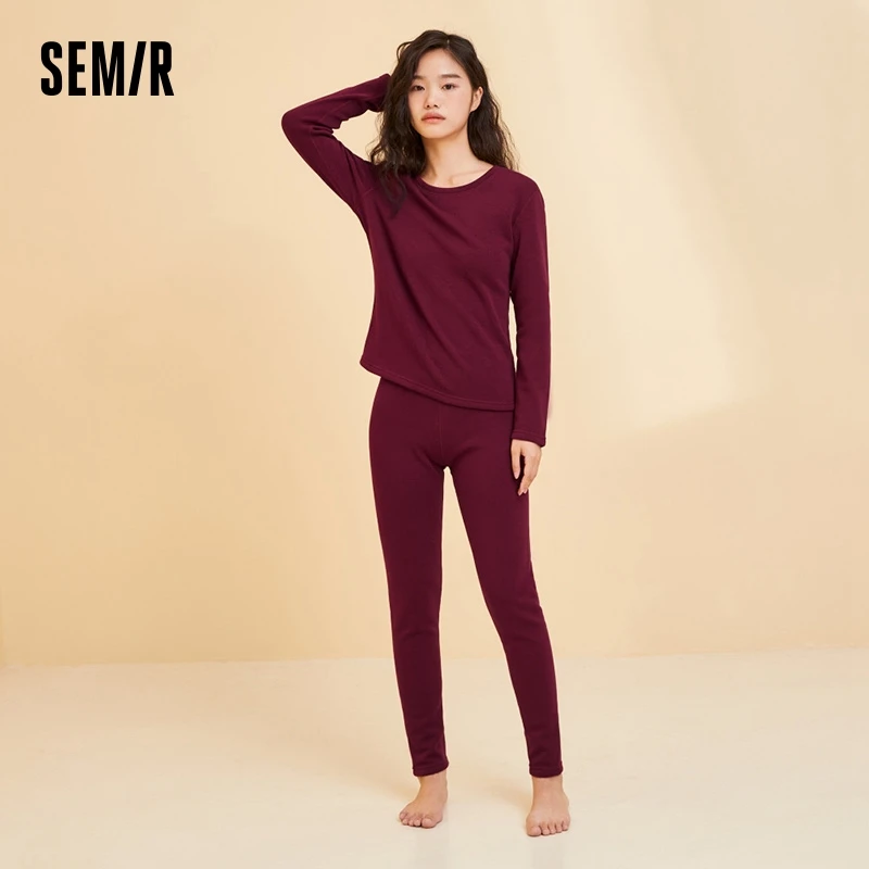 Semir Suit Women Autumn and Winter Velvet Thickened Warm and Comfortable Long-sleeved Suit