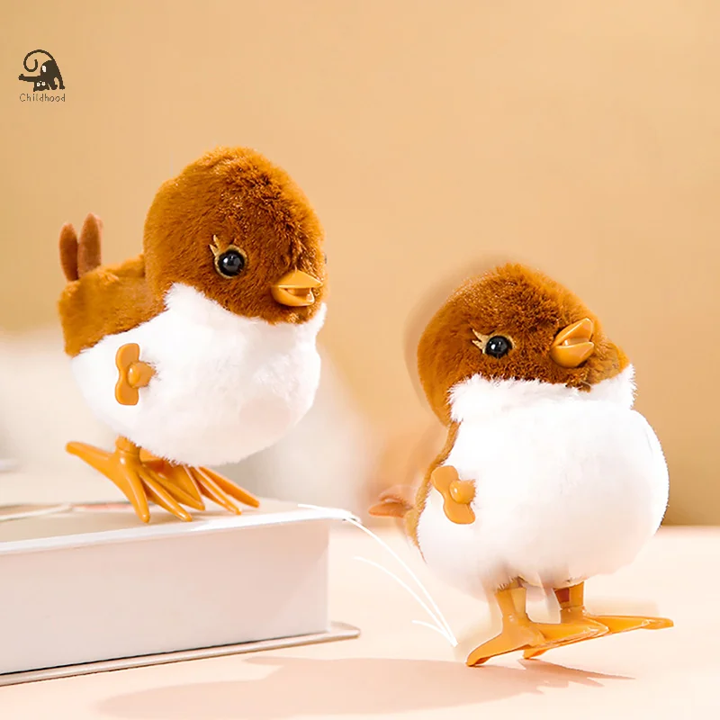 

Clockwork Toy Jumping Sparrow Cute Lifelike Clockwork Spring Sparrow Toy For Baby Baby Cat Toy Plush Walking Animal