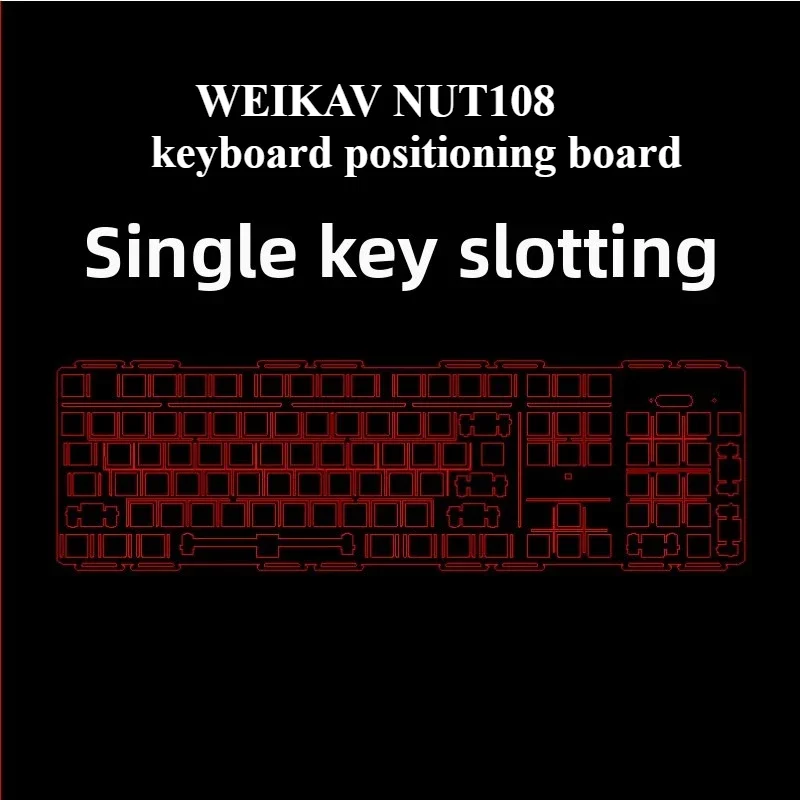 Weikav NUT108 Keyboard Plate Customized PC POM PP FR4 CF PEI Alu Brass Positioning Board for Mechanical Keyboard Accessories