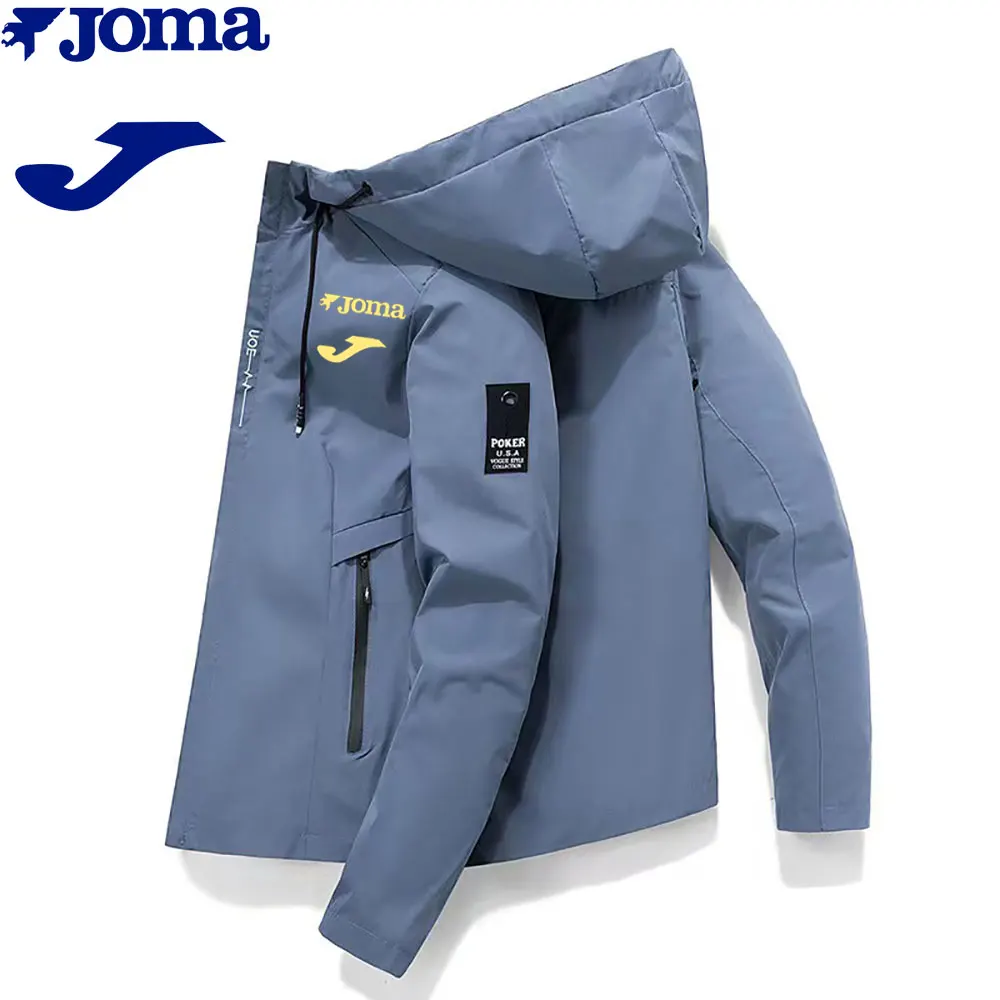 Chaqueta Joma Homer 2026 Primavera/Otoño, Chaqueta Impermeable para Entrenamiento de Fútbol, Cortavientos Deportivo con Capucha