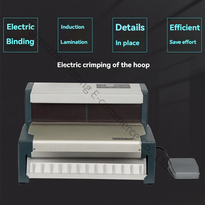 MC320 Iron Ring Intelligent Binding Machine Double-line Desk Calendar Punching Contract Tender
