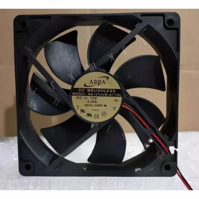 

N FOR ADDA AD1212UB-A71GL 12025 DC12V 0.5A 12CM 2-Wire High Airflow Cooling Fan