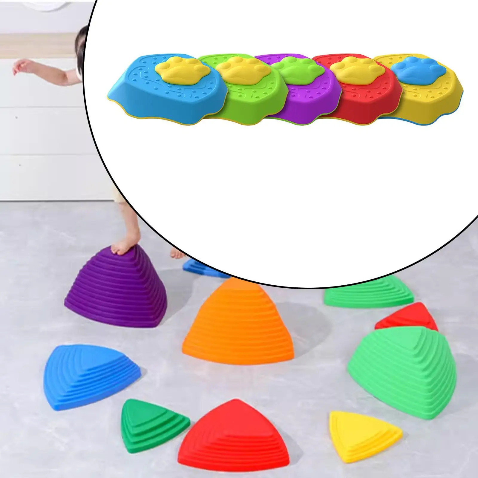 

5Pcs Kids Balance Stepping Stones Obstacle Course for Preschool Children