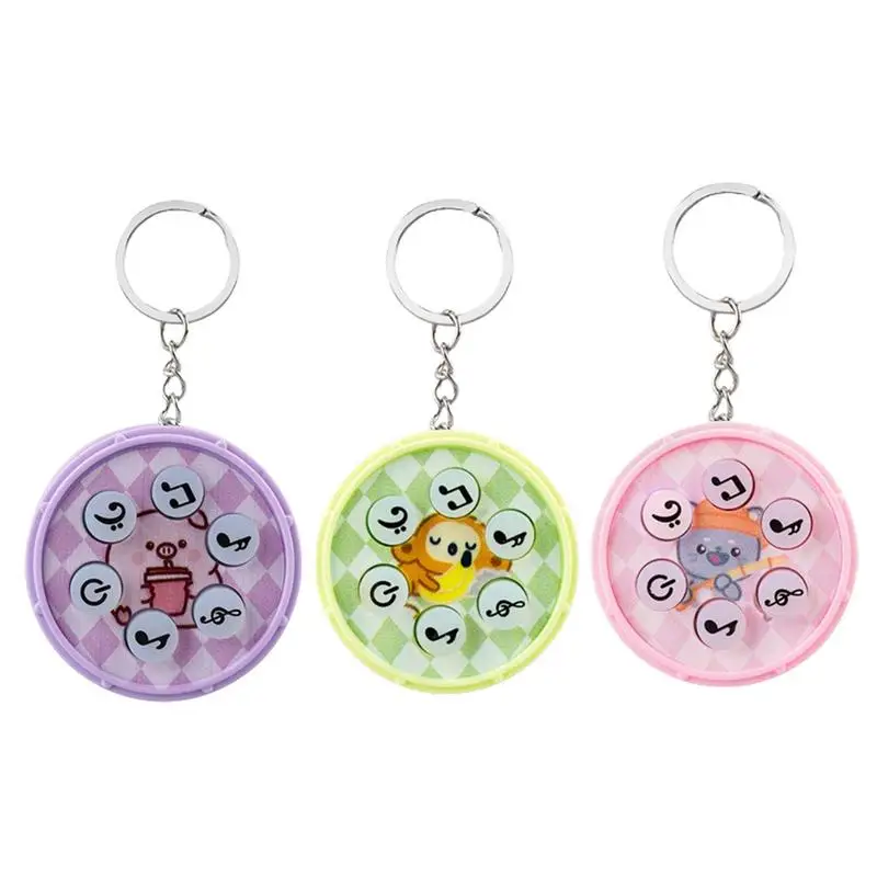 

Fidget Toy Keychain Light Up Electronic Drum Game Keychain Relief Toy Party Favors Toy Exercises Reaction Ability