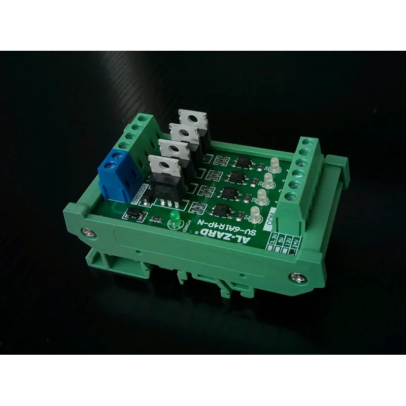 4-channel PLC Amplifier Board, Input Is Fully Compatible, Photoelectric Isolation Board, High-power Transistor