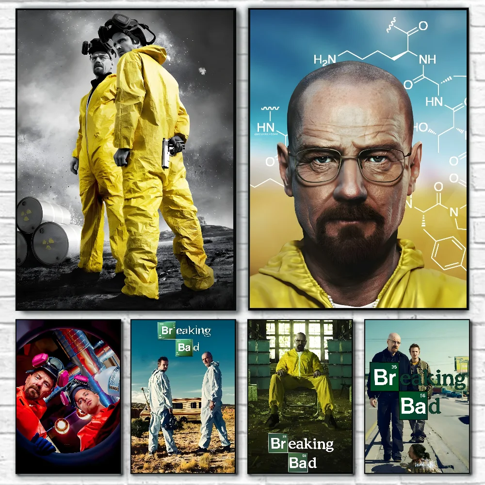 

b-Breaking b-Bad TV Poster Self-adhesive Art Waterproof Paper Sticker Coffee House Bar Room Wall Decor