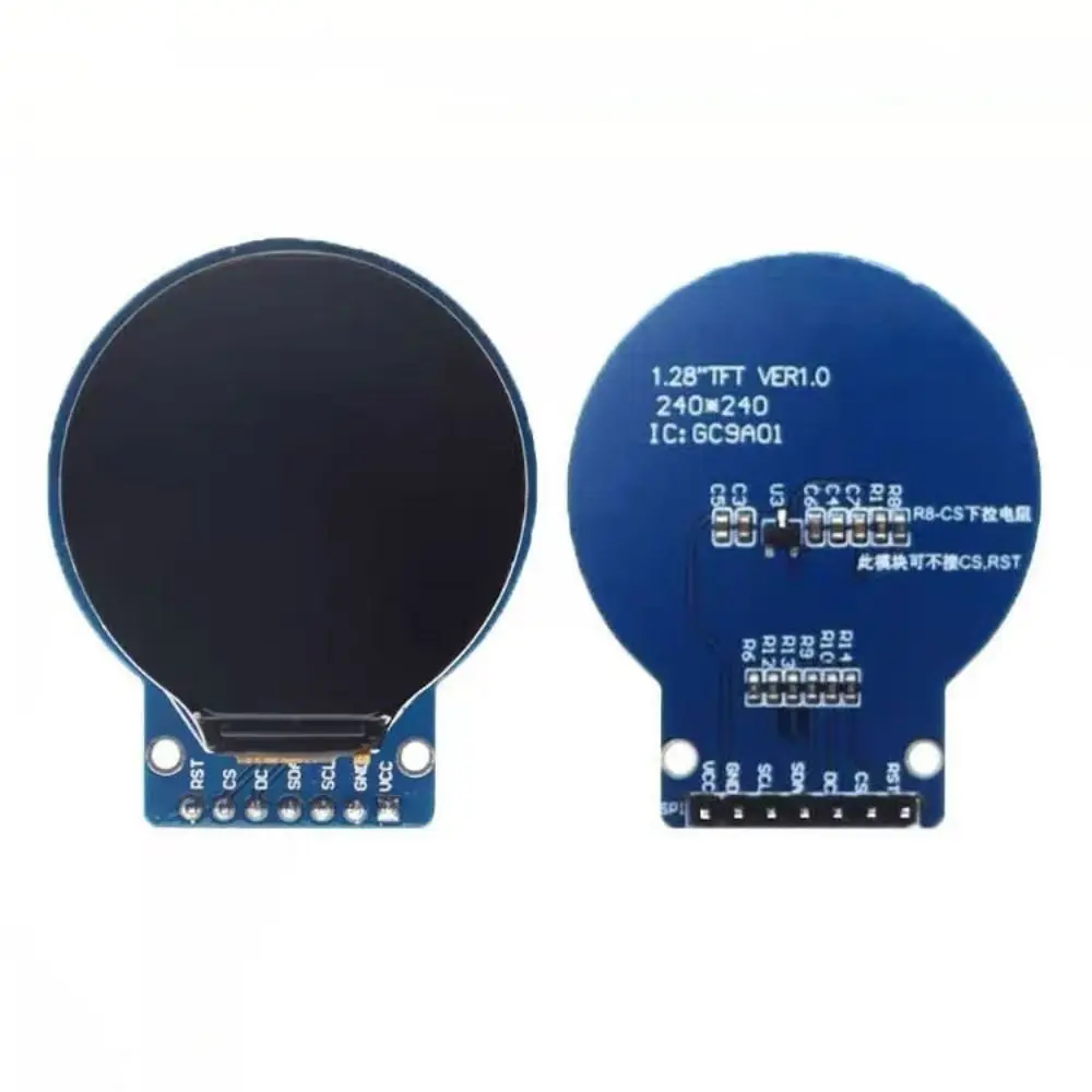 1.5 inch 1.28inch TFT IPS Screen 11Pin SPI Interface RGB Round IPS Screen 240x240 360x360 Resolution LCD Display Module