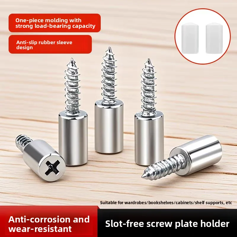 

Саморез Кронштейн полки шкафа Опора ламината с резиновой втулкой Нескользящий слой Держатель стеклянной пластины Фиксированный винт