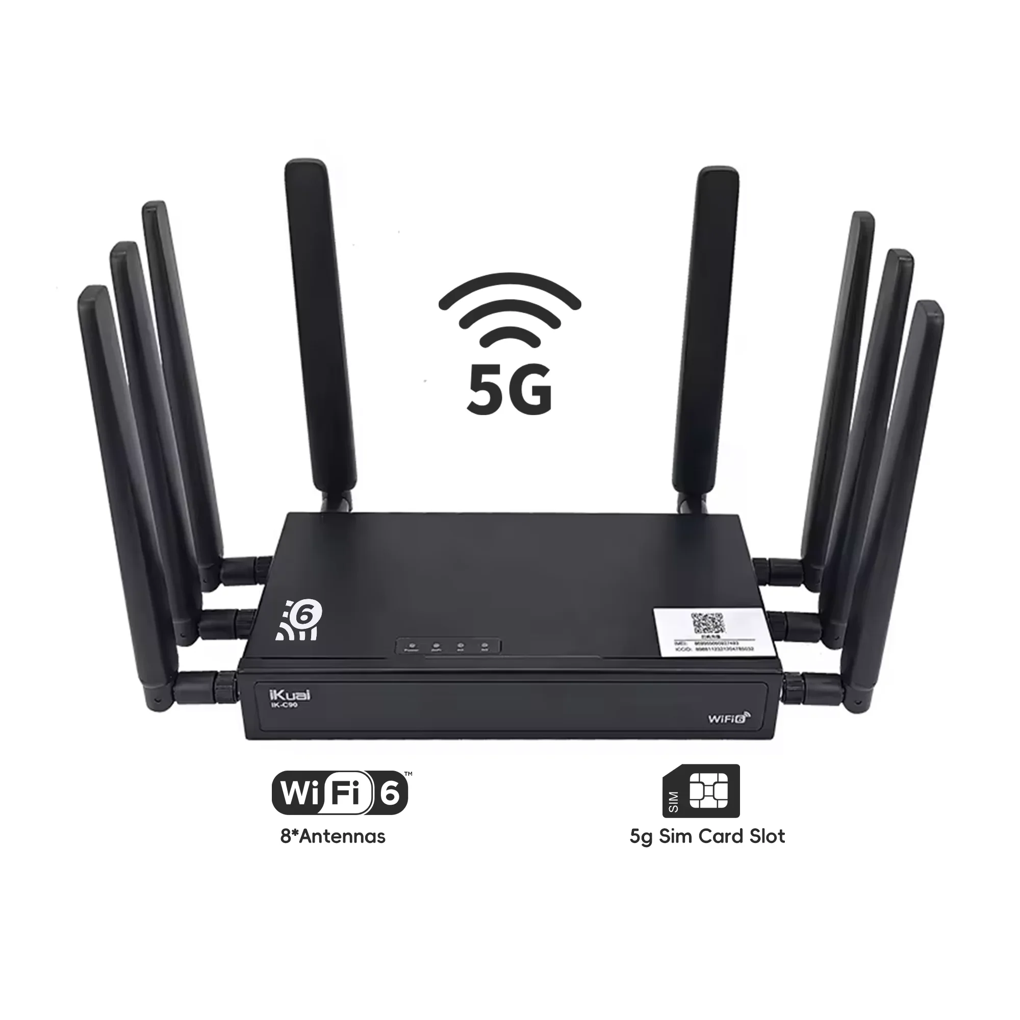 Customized  IK-C90 5g cpe lte Gigabit Wireless Router high performance dual band 4g WiFi6 wireless router with 1000Mbps sfpPorts