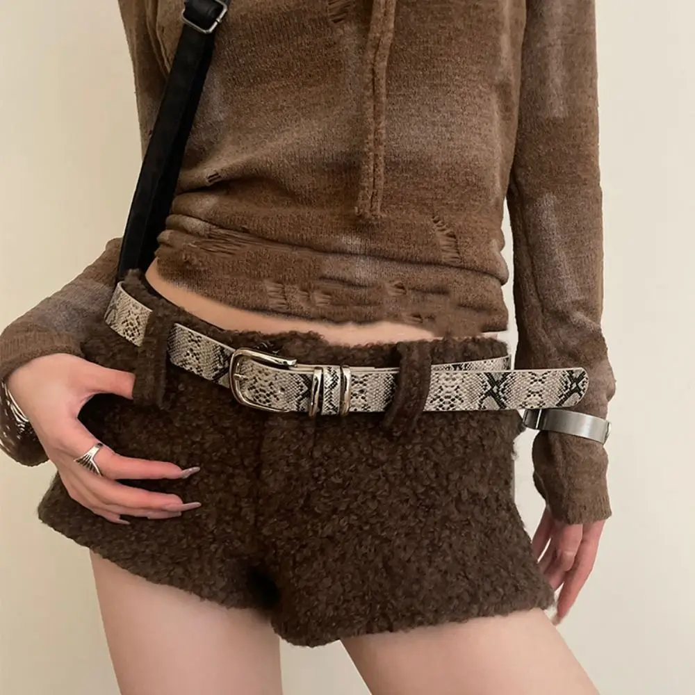 

Vintage Designer Rivet Waist Belt Punk Style Y2k Leopard Print Belt American Gothic Women's Waist Belt Spicy Girls