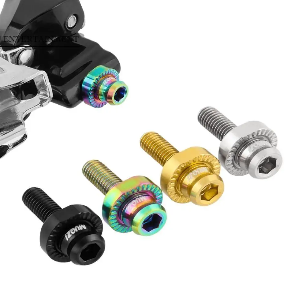 

Titanium Alloy Bicycle Front Wheel Fixing Screw Arc-shaped Ultra-light Bike Frame Fixing Screws Colorful Half Moon Washer