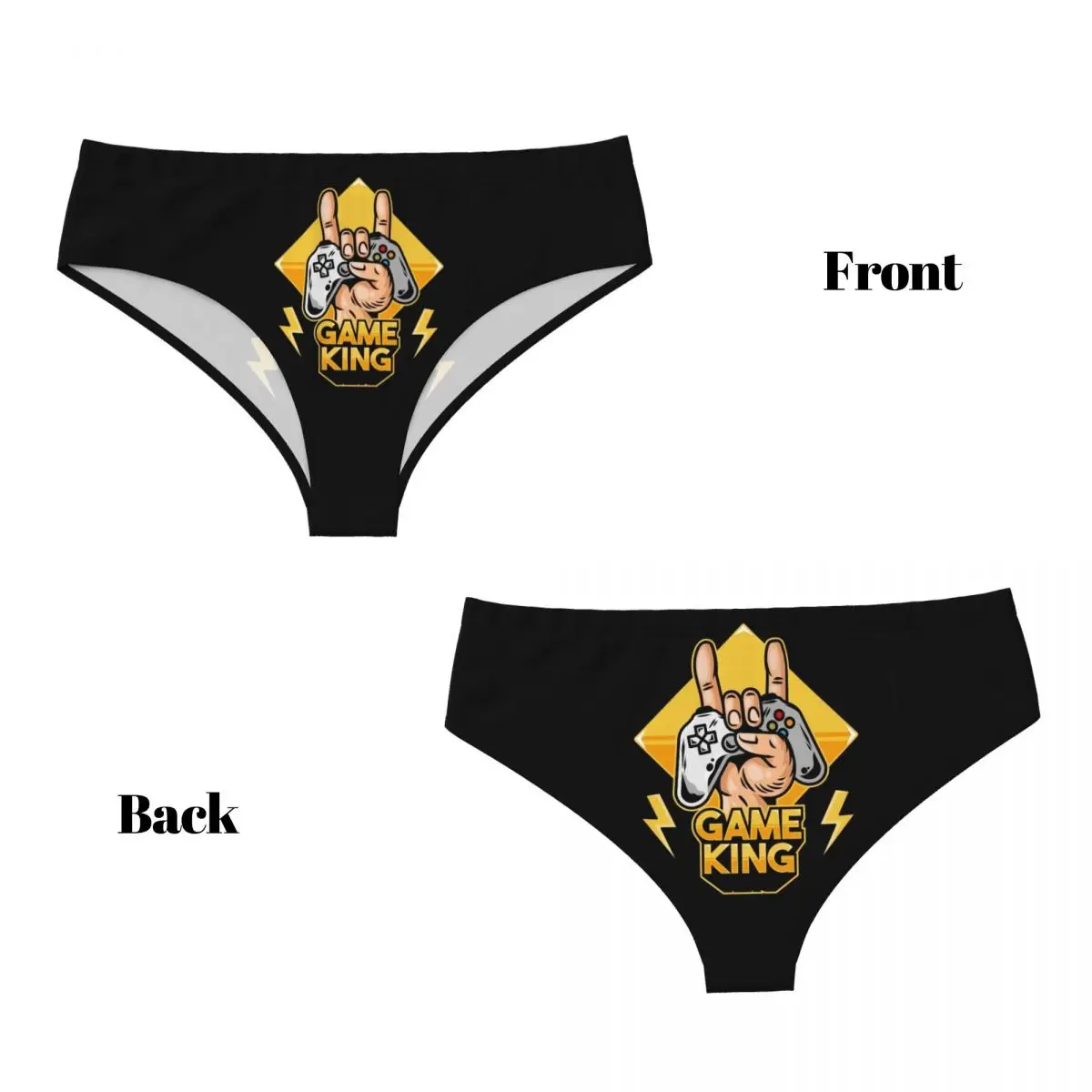 Slip per controller di gioco per giocatori personalizzati Intimo Mutandine per controller per giocatori da gioco retrò elasticizzate comode da donna