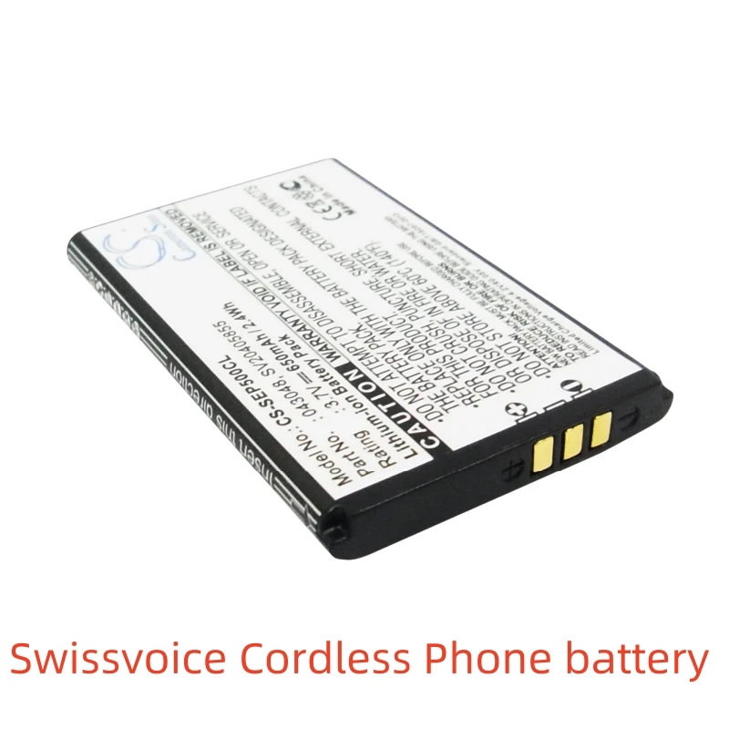 Li-ion Cordless Phone Battery for Swissvoice,3.7V,650mAh,ePure ePure fulleco DUO L7,043048 SV20405855