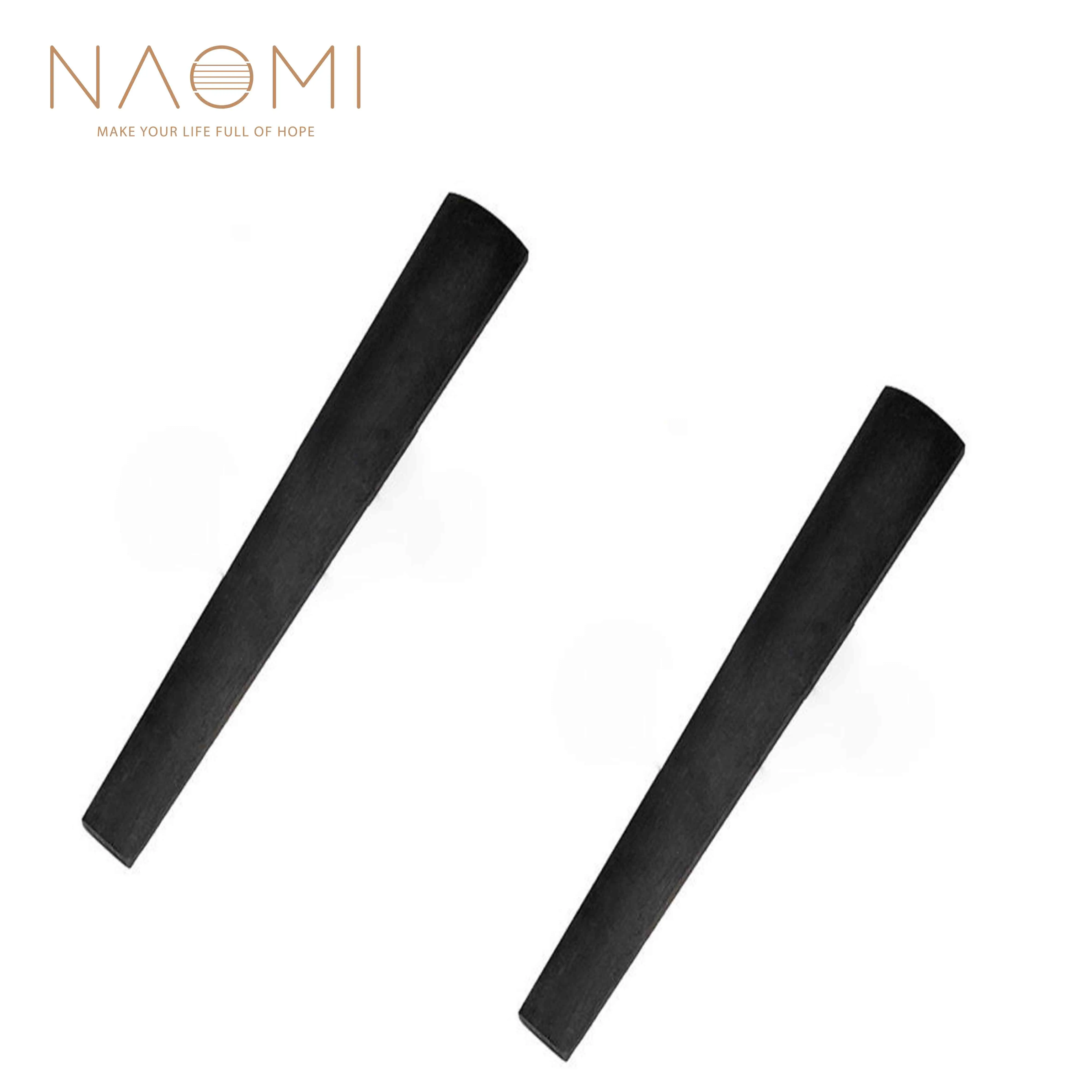 NAOMI 2 Pcs Violin Fingerboard 4/4 Ebony Fingerboard Violin Accessories Violin Part For 4/4 Violin