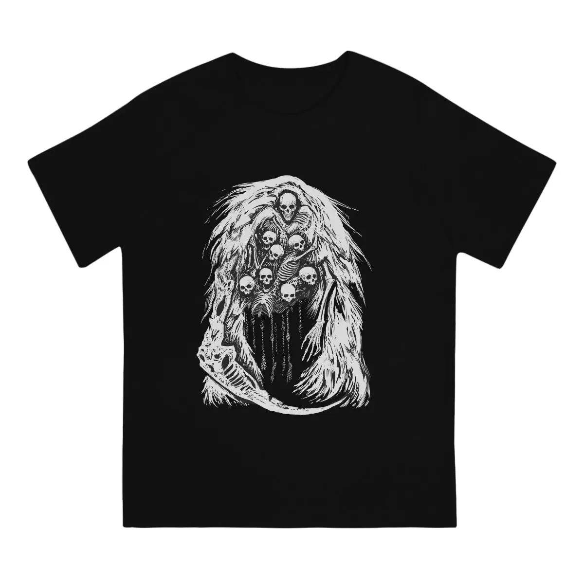 The Gravelord Skull Skeleton T Shirts for Men Cotton Casual T-Shirts Crewneck DARK SOULS Tees Short Sleeve Clothes Gift