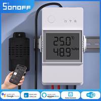 Sonoff SONOFF TH Elite Smart Temperature And Humidity Monitoring Switch Wifi ESP32 APP Preset Threshold Work With Alexa Google