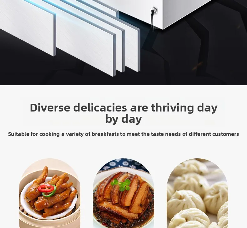 LMM Commercial Steamer Electric Stove Breakfast Shop Small Long Bao Steamer