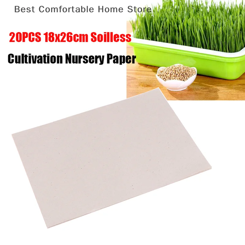 20Pcs 18x26CM Soilless Cultivation Nursery Paper for Sprout Plate Seedling Germination Nursery Growing Vegetable Paper