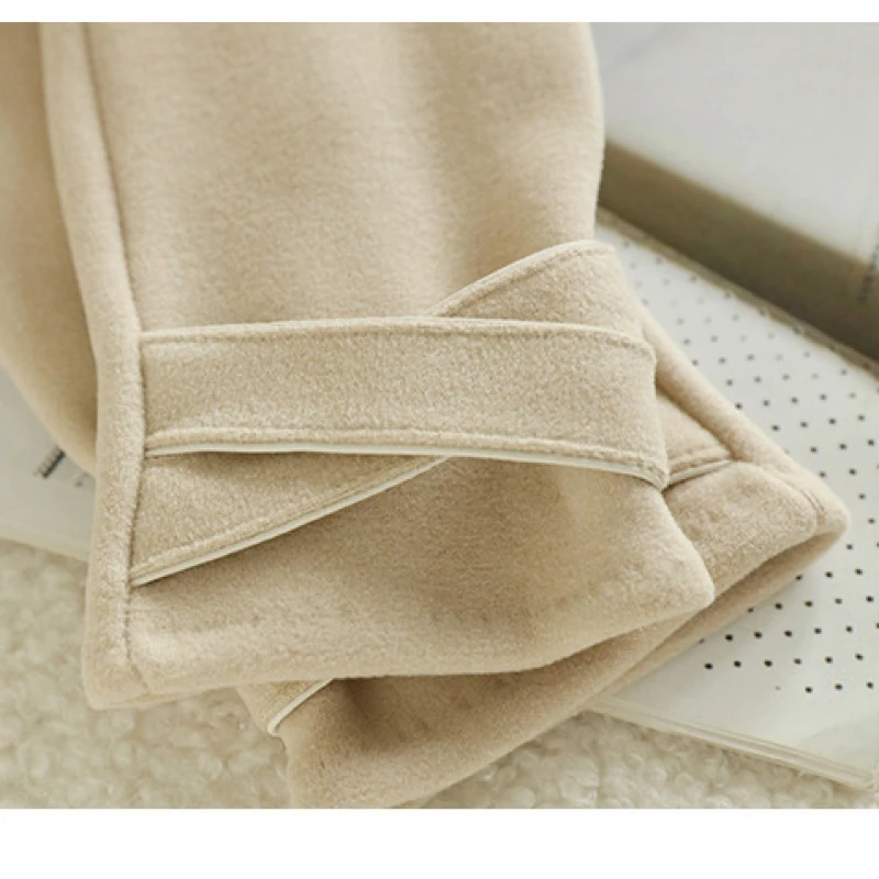 Luvas de lã macia à prova de vento feminino, luvas cruzadas, elegante, manter quente, tela sensível ao toque, moda inverno