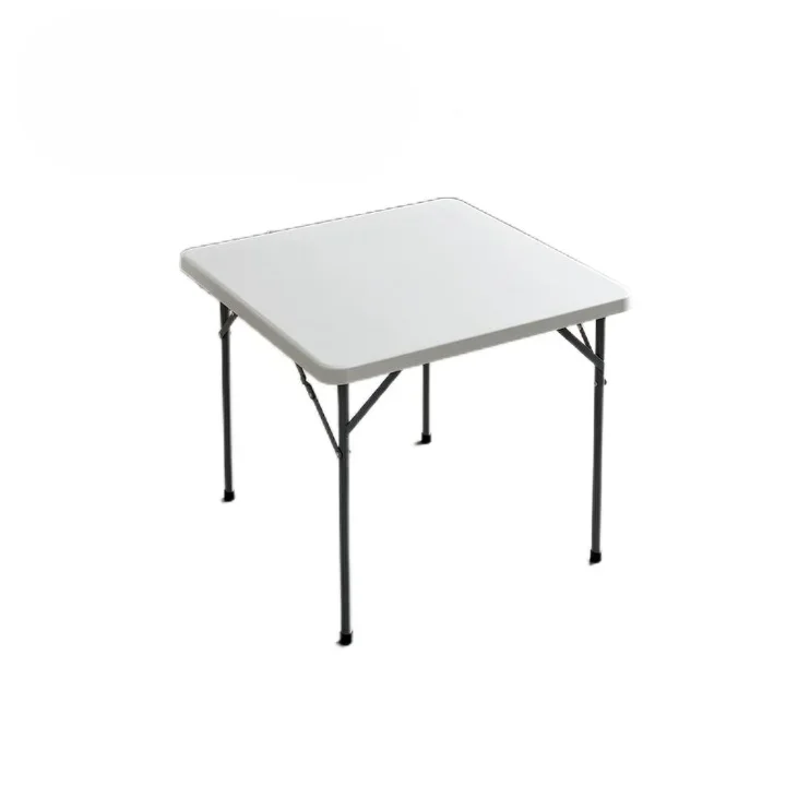 'Rugged Square Foldable Utility Table 86cm White  for Outdoor Events Picnics Easy Handling