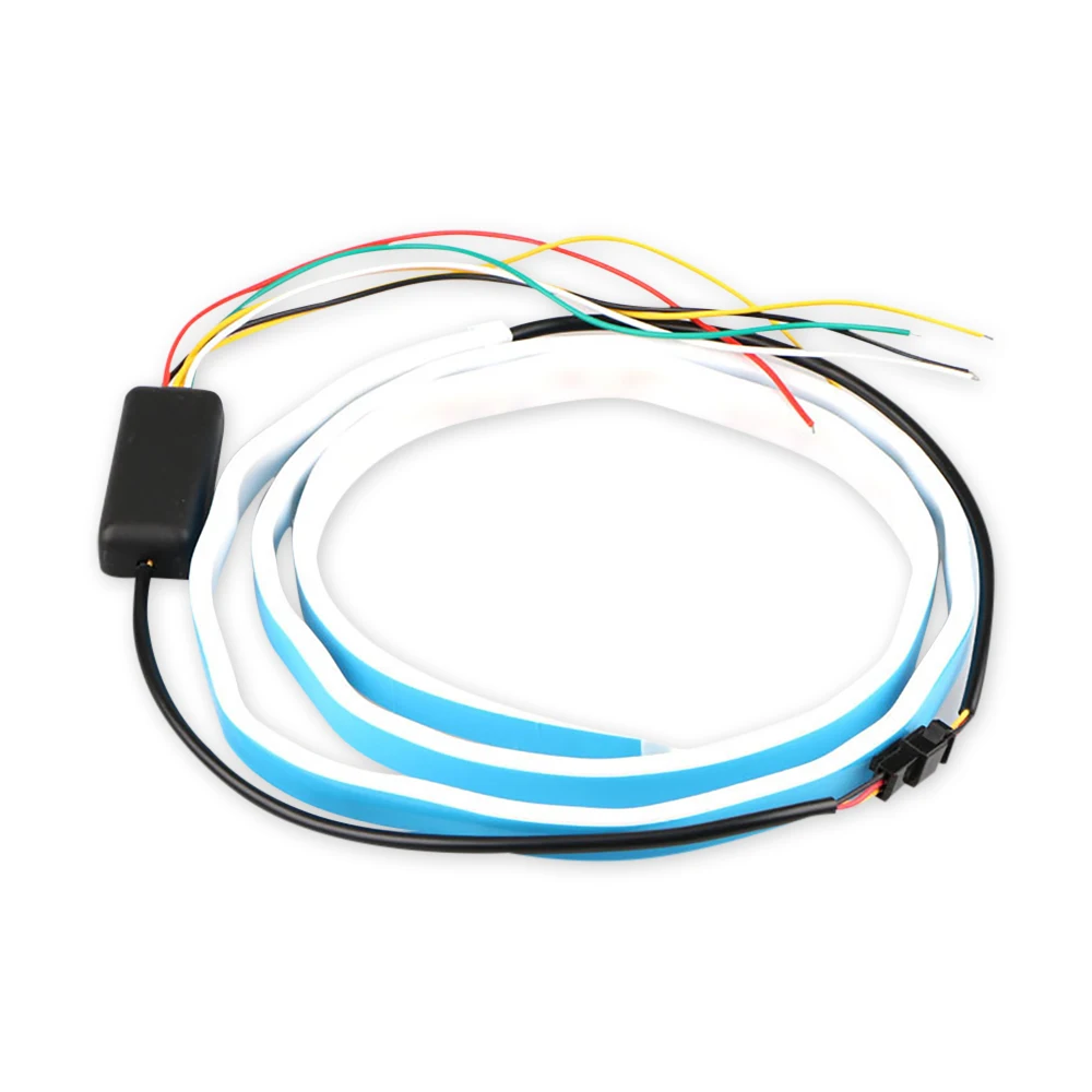 120/150cm Car Rear Trunk Tail Light Colorful Dynamic Reverse Warning LED Strip 12 V Additional Brake Follow Turn Signal Lamp