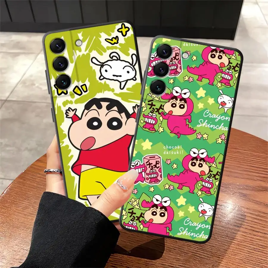 Funda de teléfono para Samsung Galaxy A53 A17 A57 A15 A23 A05 A37 A55 A25 A16 A06 A52 A36 A73 A51 A12 A50 A41 A70 A13 Cra-yons Shin-chan