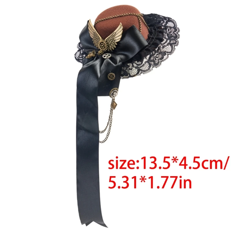 Elegant Top Hat Hair Clip Halloween Costume Steampunk Hat Masquerades Headwear