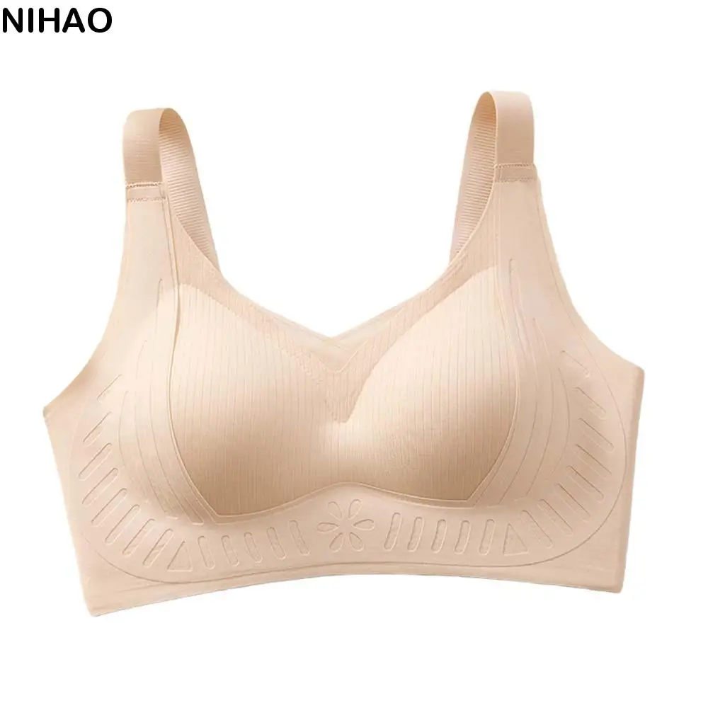 

Close-fitting Wireless Deep V Bra Anti-sagging Shockproof Push Up Underwear Adjustable Gathered Breasts Brassiere for Women