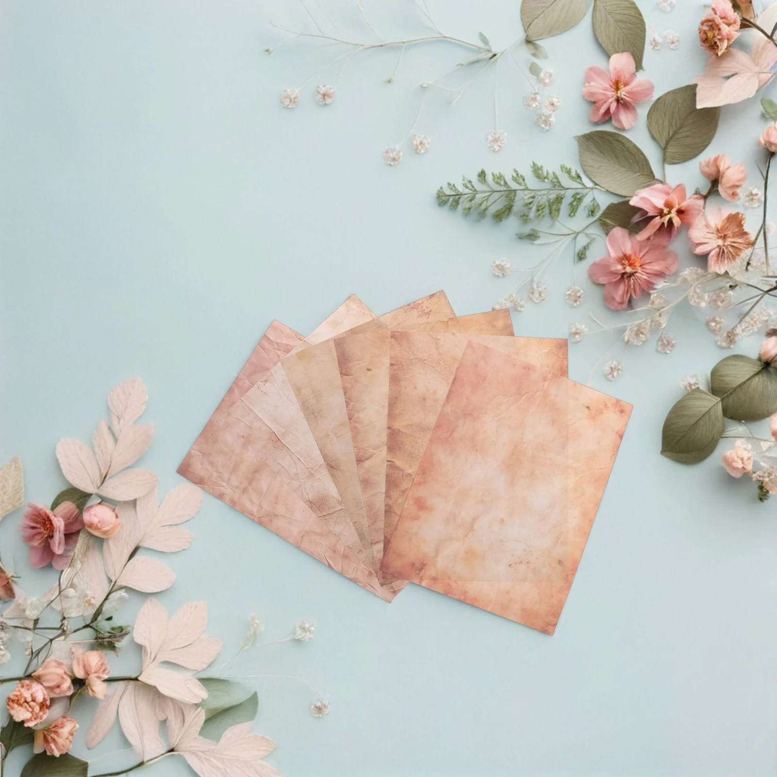 48Pcs Vintage Letter Writing Paper Double Sided A4 Parchment for Scrapbooking Journaling Card Making Invitations Crafts