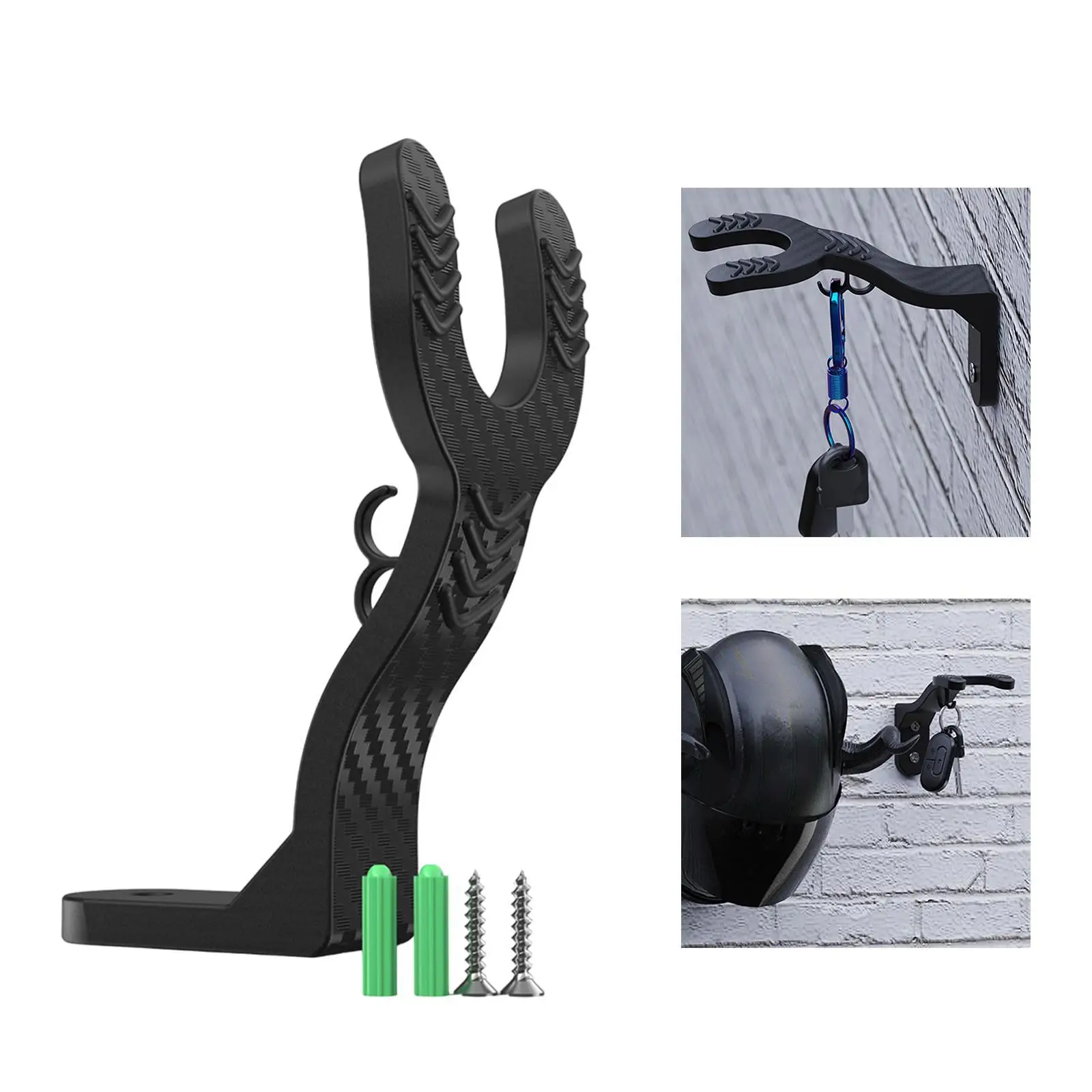 Motorcycle Helmet Rack Easy Installation Stable Multipurpose Helmet Display Rack with Hook for Home Wall Gloves Jacket Keys