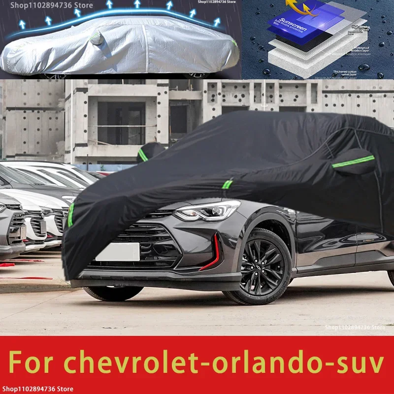 

For chevrolet orlando fit Outdoor Protection Full Car Covers Snow Cover Sunshade Waterproof Dustproof Exterior black car cover