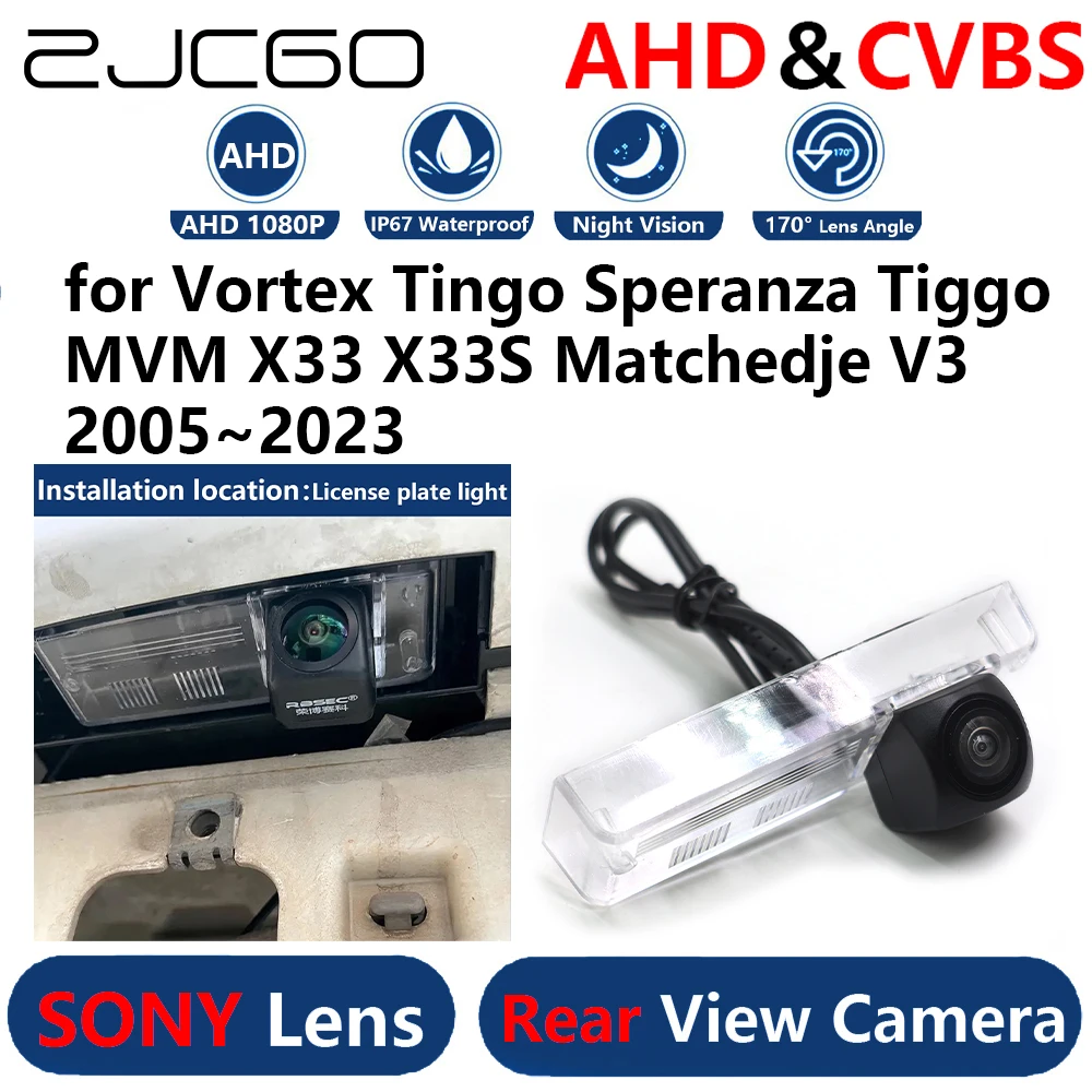 

AHD 1080P Parking Backup Reverse Reversing Rear view Camera for Vortex Tingo Speranza Tiggo MVM X33 X33S Matchedje V3 2005~2023