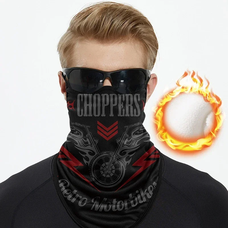 Winter Cycling Mask Thermal Fleece Windproof Motorcycle Rider Face Cover Keep Warm Earloops Balaclava Skiing Masks Men Headwear