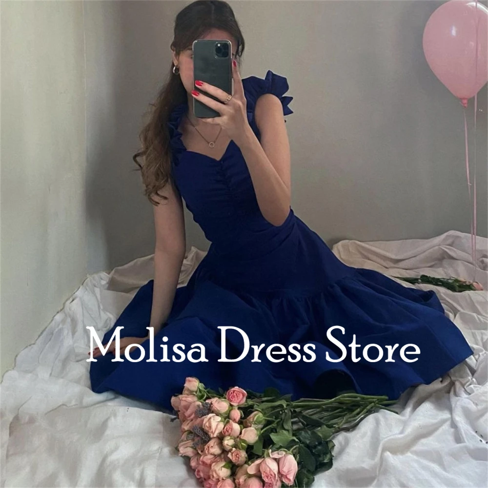 Simple Royal Blue Sweetheart Mermaid Customized Formal Occasion Prom Dresses Knee Length Women Evening Party Dresses