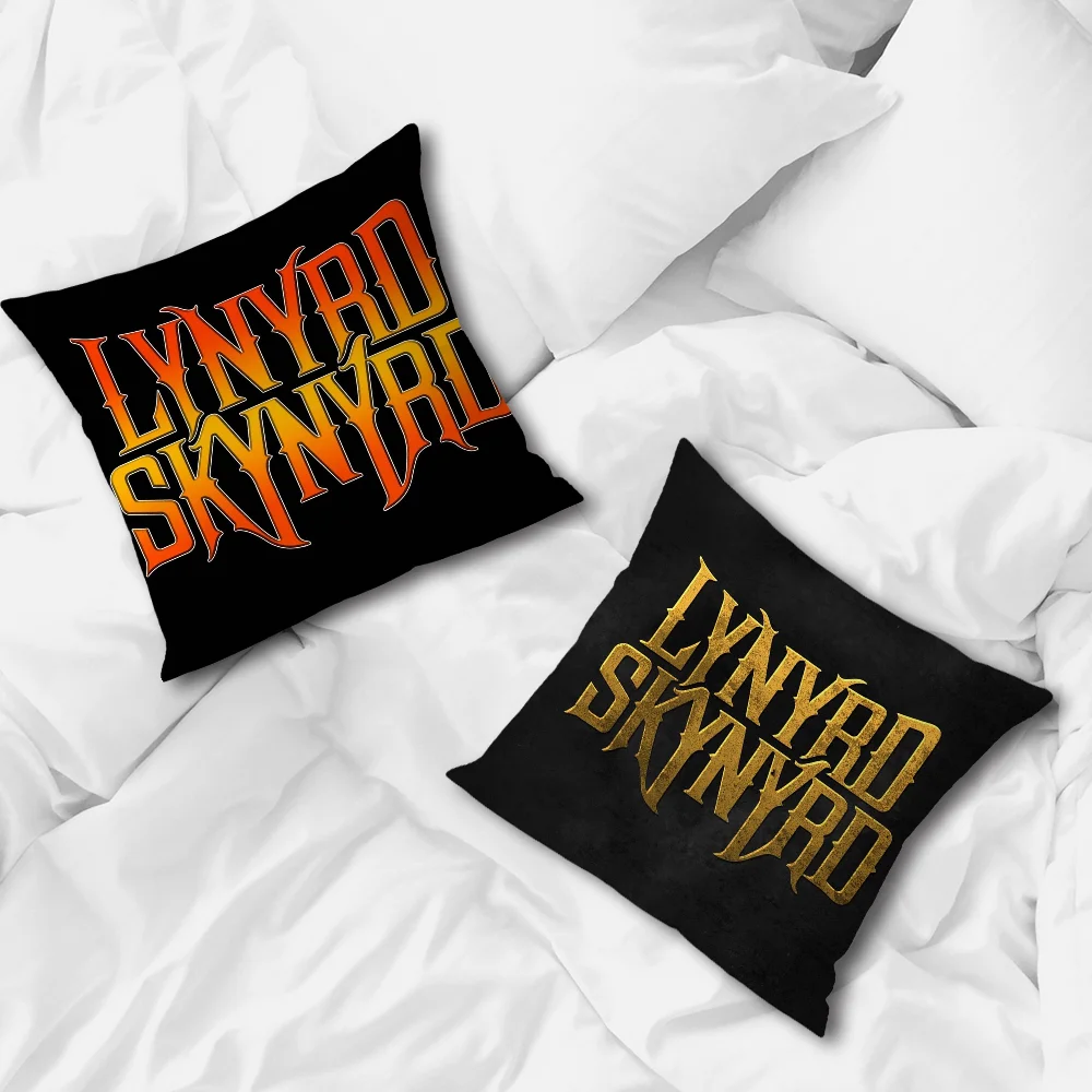 L-LynyrdS Rock Band S-SkynyrdS Pillow Case For Sofa Bedside Table Bedroom Backrest Living Office Cushion Printed Square Multiple