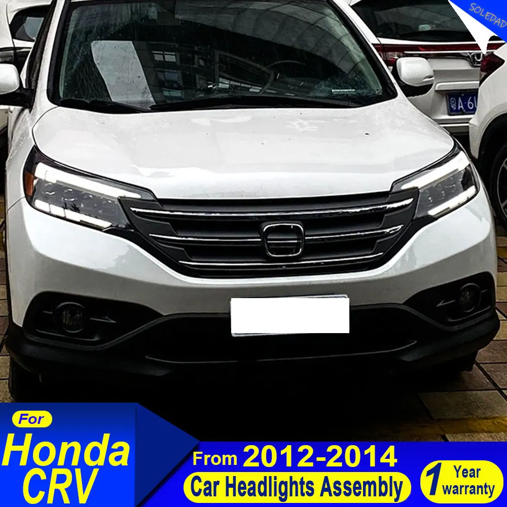 Car Headlight Assemblies For Honda CRV 2012 2013 2014 Auto headlights Assembly Fog DRL Brake Turn Signal Lamp Plug And Play