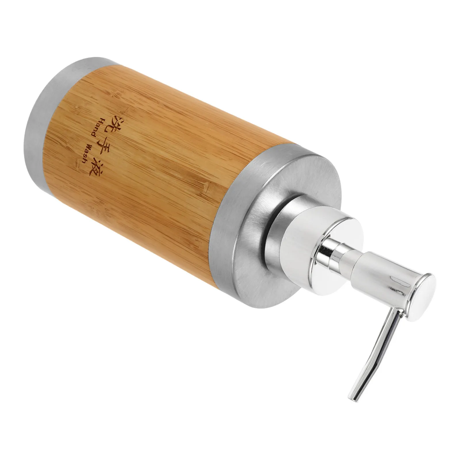 

Многоразовый дозатор для мыла/лосьона из бамбука, пластика и нержавеющей стали для дома, отеля, кухни, ванной комнаты, декоративный диспенсер для мыла