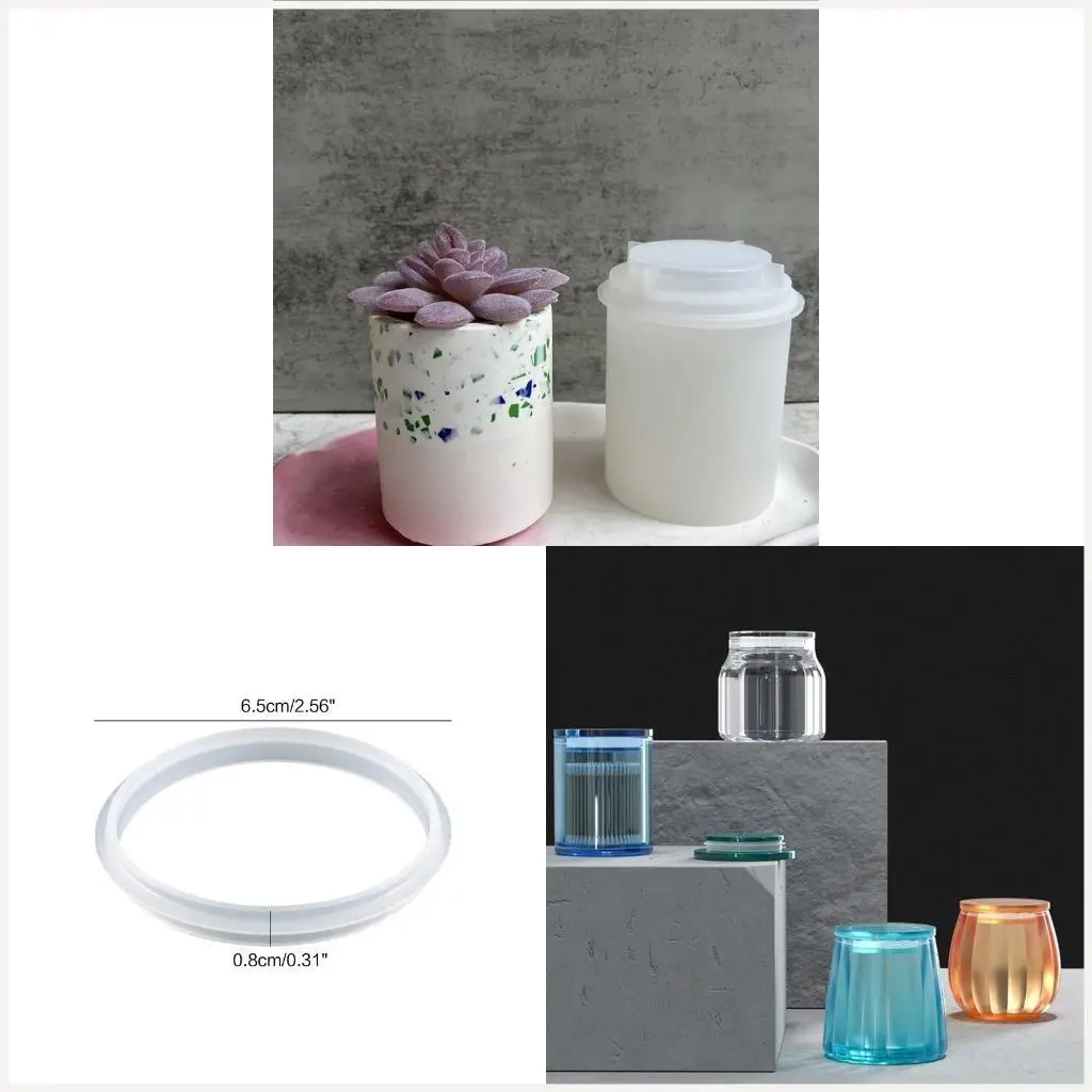 

1 Set Resin Mold DIY Epoxy Crystal Small Bottle Storage Box Mold Silicone Resin Mold for DIY Crafts Home Decor
