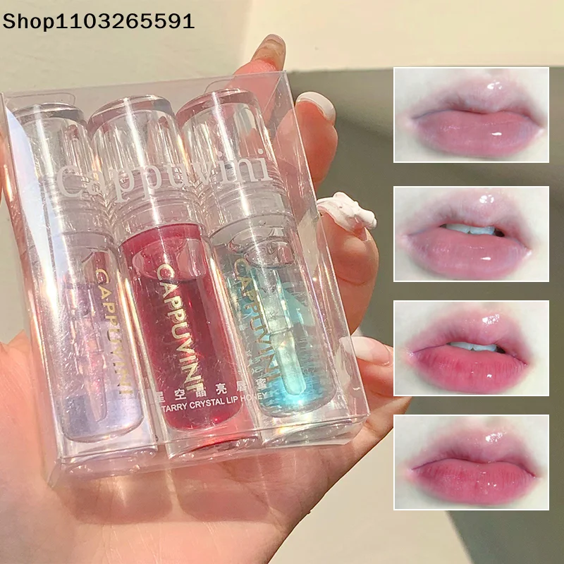 Cappuvini Gloss Labbra Trasparente Effetto Cristallo – Balsamo Labbra Lucido e Idratante con Finitura a Specchio