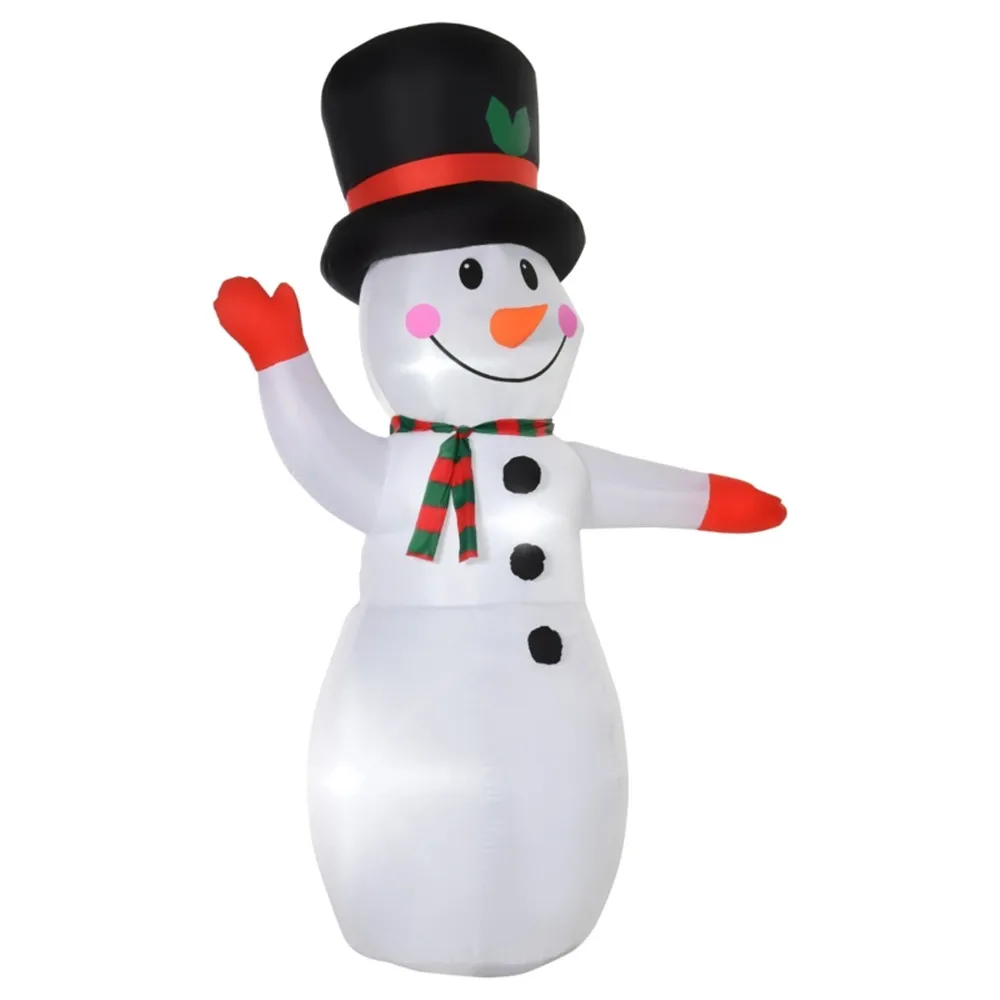 US stock free shipping 8’ Christmas Inflatables Snowmen LED Yard Decor Little Elf Santa Backpack Snowman Bros Red Hand Snowmen