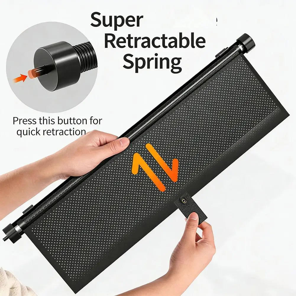 2026 Home Retractable Sunshade Roller Curtain Sun Shading Blinds Balcony Privacy UV Protection Car Windshield Cover Accessories