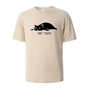 تي شيرتات مطبوعة مضحكة للرجال ، قطن 100٪ ، مسامي ، قمصان مريحة ، أكمام قصيرة ، رقبة على شكل حرف O ، ملابس أساسية ، ليس اليوم أفضل 8 عروض ترويجية للمبيعات اليوم - رقم 7