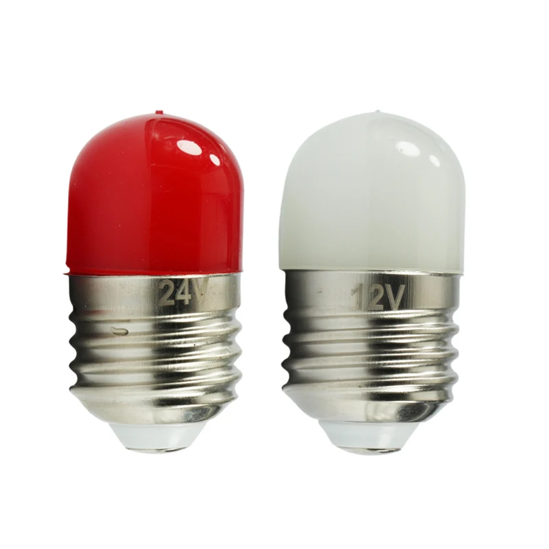 Ampolleta Led Bulb E27 B22 E14 12 24 V Volt 110V 220v Super 2W T26 Red White Decorative Christmas Night Light 12V 24V Home Lamp